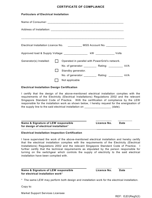 Certificate of Compliance Form Templates PDF Regarding Certificate Of Compliance Template
