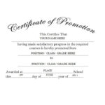 Certificate Of Promotion Free Templates Clip Art & Wording  For Promotion Certificate Template