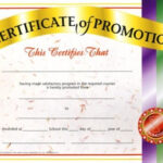 Certificate Of Promotion (Pack Of 11) With Regard To Promotion Certificate Template