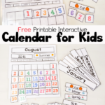 Cute Free Printable Calendar For Home Of School With Kids – Inside Blank Calendar Template For Kids