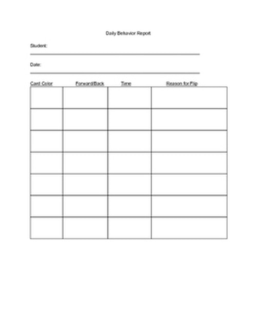 Daily Behavior Report Template - Amped Up Learning Throughout Daily Behavior Report Template Pertaining To Daily Behavior Report Template