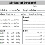 Daily Infant Report Daycare Resource Printable Form (childcare) Regarding Daycare Infant Daily Report Template