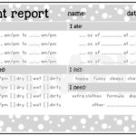 Daily Infant Report Daycare Resource Printable Form Polka Dot (childcare) Within Daycare Infant Daily Report Template