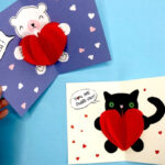 Easy Pop Up Bear Heart Card – Red Ted Art – Make Crafting With  In Heart Pop Up Card Template Free
