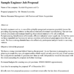 Engineer Job Proposal Template Within New Position Proposal Template