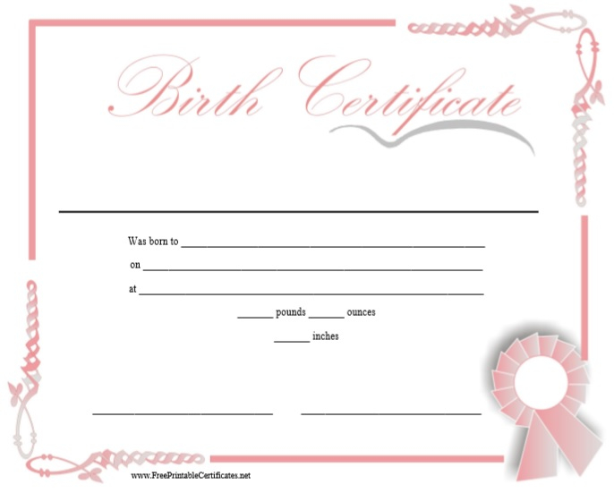 Fake Birth Certificate Maker Free - 11 Free Birth Certificate  Within Novelty Birth Certificate Template Regarding Novelty Birth Certificate Template