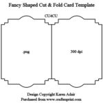 Fancy Shaped Cut & Fold Card Template Intended For Fold Out Card Template