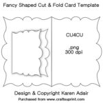 Fancy Shaped Cut & Fold Card Template Within Fold Out Card Template