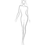 Female Body Sketch For Fashion Design  Chelss Chapman Regarding Blank Model Sketch Template