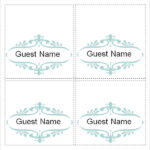 FREE 11+ Place Card Templates In MS Word  PDF Regarding Place Card Template 6 Per Sheet