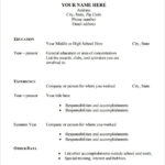 FREE 11+ Sample Blank CV Templates In PDF  MS Word Intended For Free Blank Cv Template Download