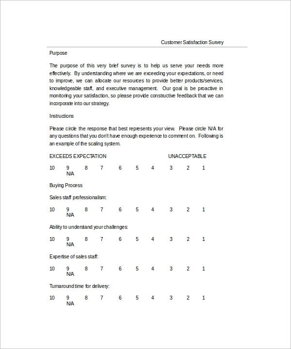 FREE 11+ Sample Customer Satisfaction Survey Templates in MS Word  Within Customer Satisfaction Report Template Throughout Customer Satisfaction Report Template