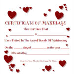 FREE 11+ Sample Marriage Certificate Templates In PDF  MS Word With Regard To Love Certificate Templates