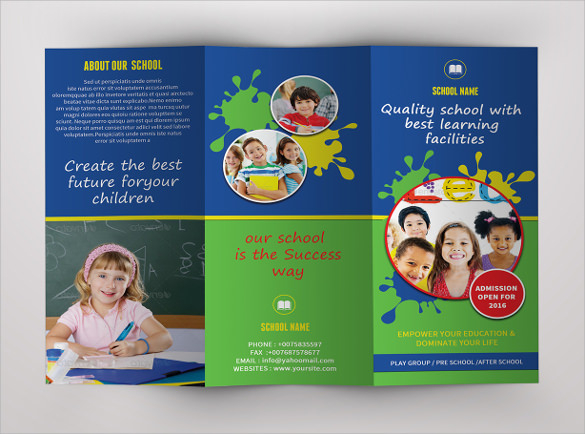 FREE 11+ Useful School Brochure Templates in AI  InDesign  MS  Regarding School Brochure Design Templates Within School Brochure Design Templates