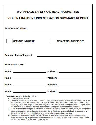 FREE 11+ Workplace Investigation Samples in PDF  DOC Inside Hr Investigation Report Template Regarding Hr Investigation Report Template