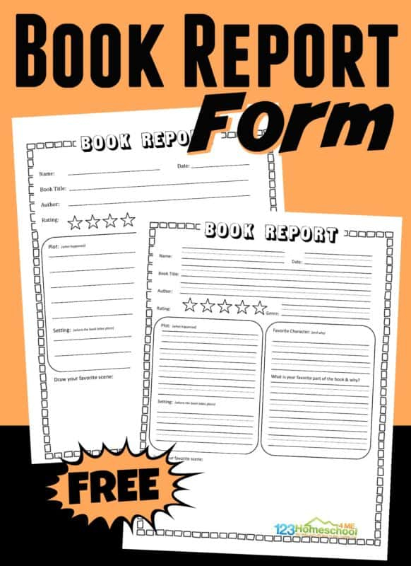 FREE Book Report Template Pertaining To Book Report Template Grade 1