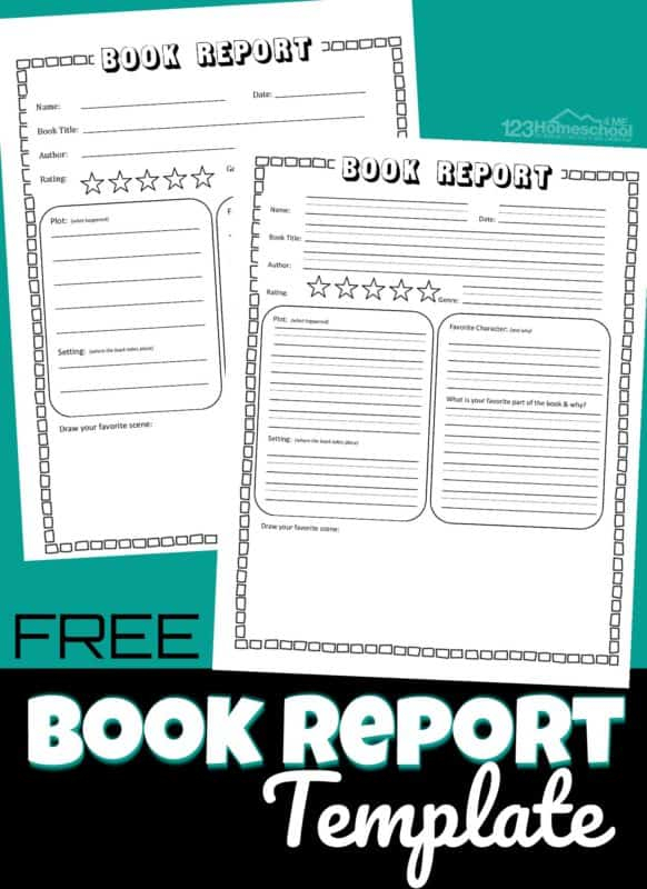 FREE Book Report Template Throughout Book Report Template 2nd Grade