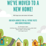 Free, Custom Printable Moving Announcement Templates  Canva Inside Free Moving House Cards Templates