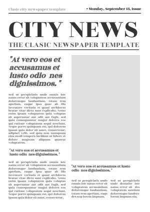 Free Editable Newspaper Templates – Flipsnack Regarding Blank Newspaper Template For Word