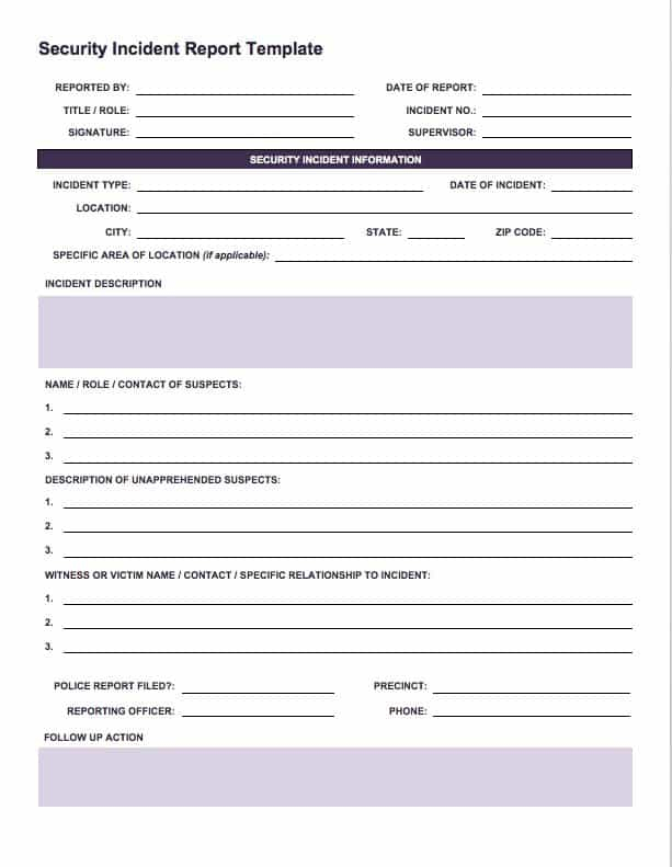 Free Incident Report Templates & Forms  Smartsheet Inside Incident Report Form Template Word