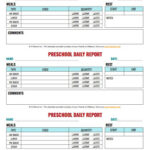 Free Infant Daily Report Form Inside Daycare Infant Daily Report Template