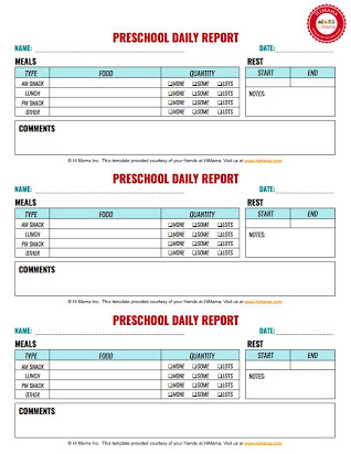 free infant daily report form Inside Daycare Infant Daily Report Template With Regard To Daycare Infant Daily Report Template