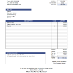 Free Invoice Template For Excel Intended For Invoice Template Word 2010