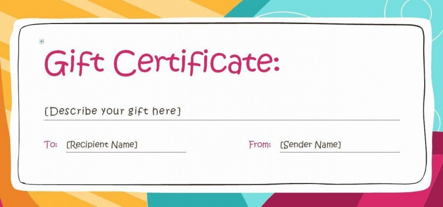 Free Microsoft Word Template For Gift Certificates ~ Addictionary Pertaining To Microsoft Gift Certificate Template Free Word