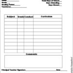 Free Online Report Card Template Inside Homeschool Report Card Template