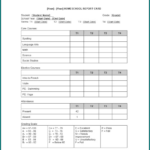 Free Printable Homeschool Report Card Template  Bogiolo With Regard To Homeschool Report Card Template