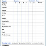 √ Free Printable Homeschool Report Card Template  Templateral Inside Homeschool Report Card Template