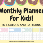 Free Printable Monthly Planner For Kids (And Adults!) – Printables  For Blank Calendar Template For Kids