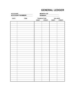 Free printable petty cash ledger With Blank Ledger Template In Blank Ledger Template
