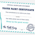 Free Printable Tooth Fairy Certificate, Receipt, Envelope And Door  Inside Tooth Fairy Certificate Template Free