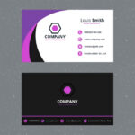 Free PSD  Purple Business Card Template With Regard To Visiting Card Templates Psd Free Download