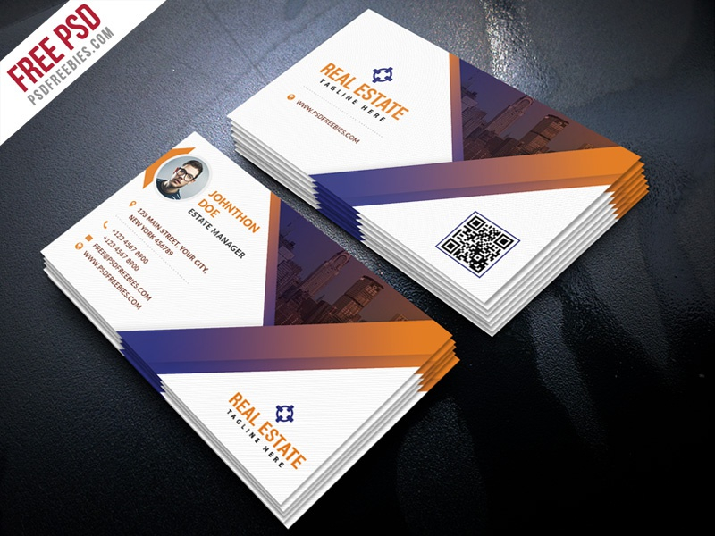 Free PSD : Real Estate Business Card Template PSD by PSD Freebies  Within Visiting Card Templates Psd Free Download In Visiting Card Templates Psd Free Download