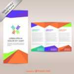 Free Vector  Colorful Tri Fold Brochure Template With 3 Fold Brochure Template Free Download