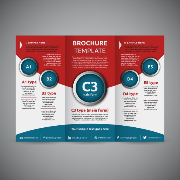 Free Vector  Trifold brochure template In 3 Fold Brochure Template Free Download
