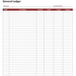 General Ledger MS Word Template  Office Templates Online Regarding Blank Ledger Template