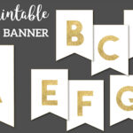 Gold Free Printable Banner Letters  Paper Trail Design In Free Printable Happy Birthday Banner Templates