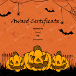 Halloween Award Certificates – 11+ Printables For Microsoft Word Throughout Halloween Costume Certificate Template