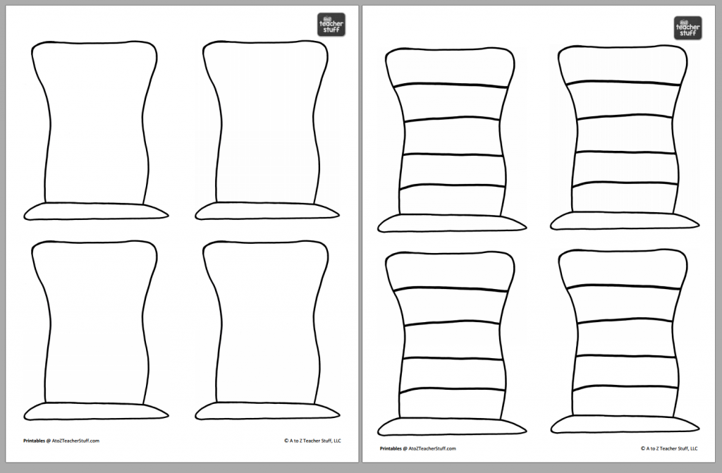 Hat Printables for Dr Intended For Blank Cat In The Hat Template