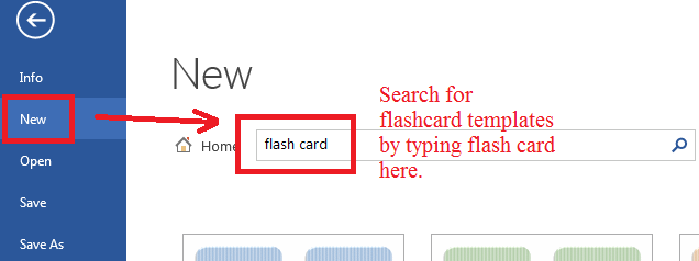 How can I make flashcards with Microsoft Word