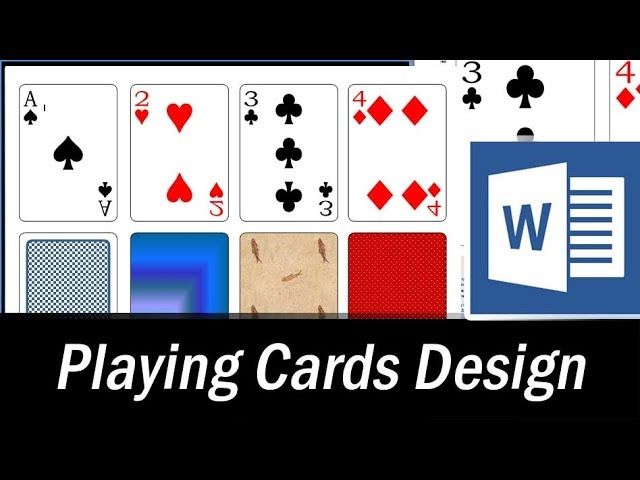 How to design playing cards in MS Word - Microsoft Word Tutorial  Pertaining To Playing Card Template Word Within Playing Card Template Word