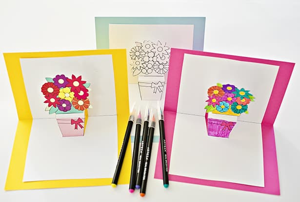 HOW TO MAKE POP-UP FLOWER CARDS WITH FREE PRINTABLES Within Pop Up Card Templates Free Printable Within Pop Up Card Templates Free Printable