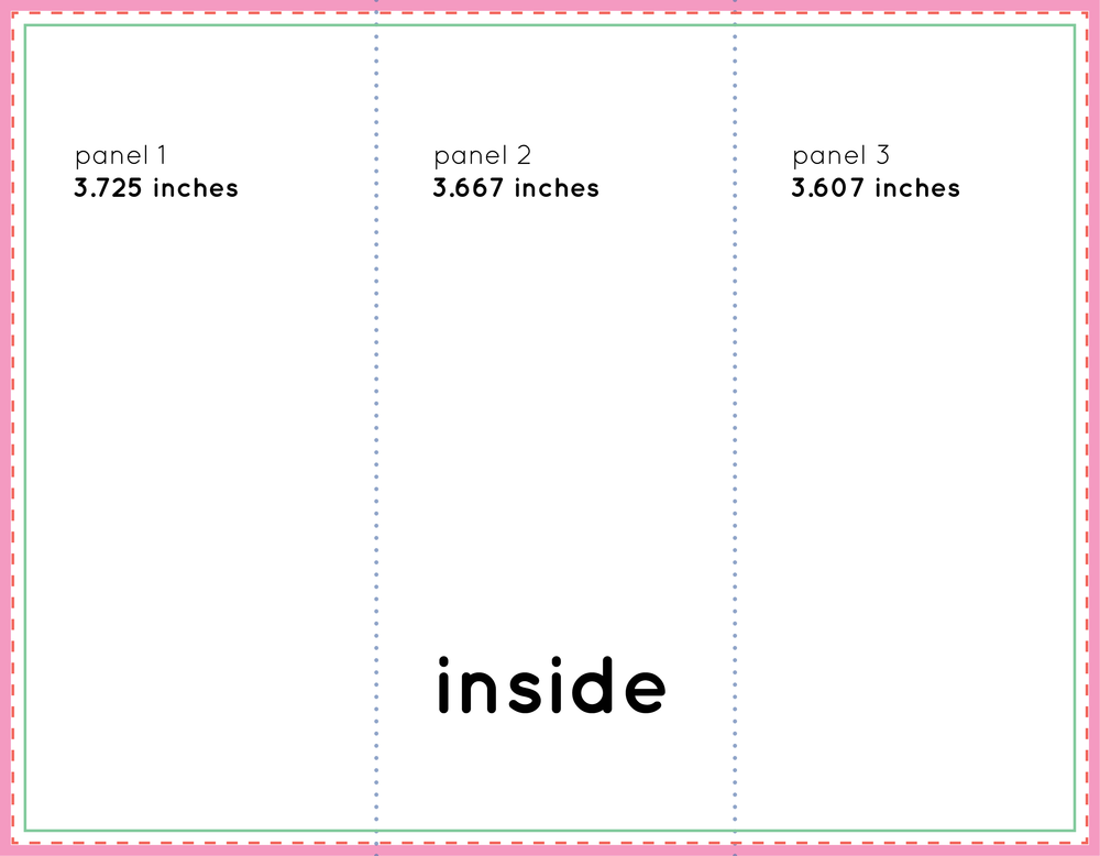 How To Set Up A Tri Fold Brochure Plus Free Template — Bug Press  For 6 Panel Brochure Template