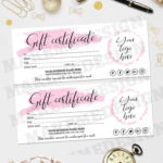 INSTANT DOWNLOAD – Gift Certificate Template Pink