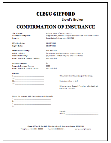 Insurance Liability Certificate Template - Microsoft Word Templates In Proof Of Insurance Card Template Within Proof Of Insurance Card Template