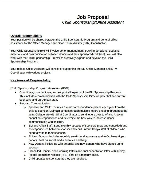 Job Proposal Examples (Page 11) - Line.111QQ With Regard To New Position Proposal Template