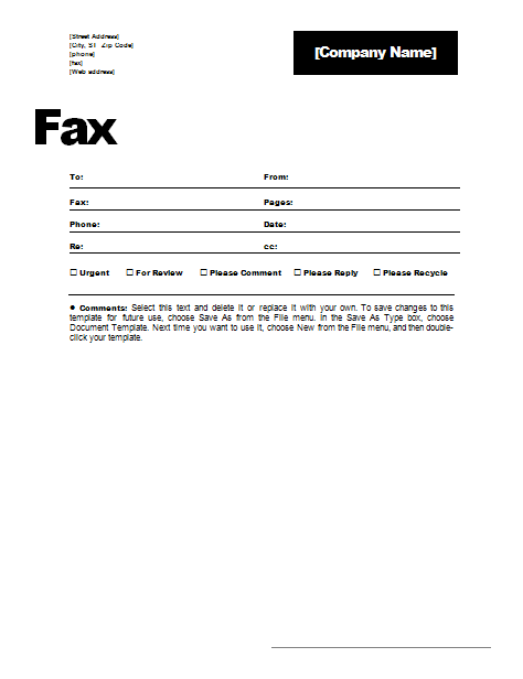 klauuuudia: Fax Template Word 11 Pertaining To Fax Template Word 2010 For Fax Template Word 2010